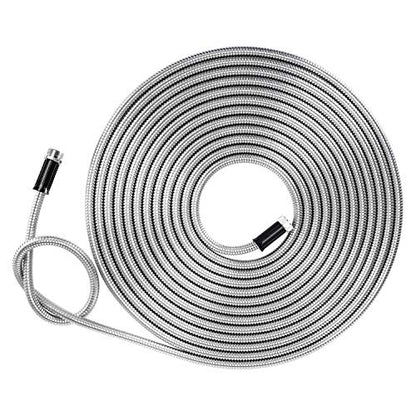Beaulife Metal Garden Hose 25 ft Flexible No Kink Lightweight RV Drinking Water Hose Extension Leader Hose Heavy Duty Outdoor - size: 25Ft