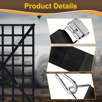 Cargo Net for Pickup Truck Bed, Heavy Duty 1100 lbs Capacity - size: 66" x 50"