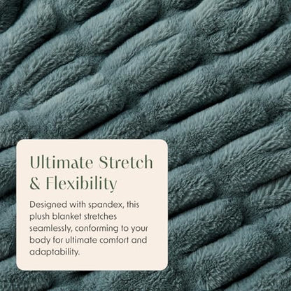 Springtree Home Luxury Micro Plush Throw Blanket | Thick Faux Fur | Ocean | Lily Collection | 50" x 60" | Teal Blanket | Ultra Plush - color: Deep Ocean, size: 50" x 60" (Medium)