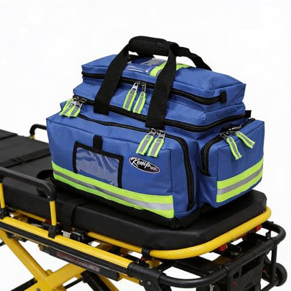 Kemp USA Large Trauma EMS Bag Royal Blue 600D Nylon EMT Medical Kit Bag