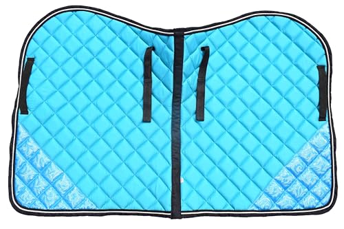 Teal Luxury Saddle Pad Set Matching Ear Bonnet | Equestrian Show Gear | Horse Riding Matchy Set | Dressage or Jumping/Hunter