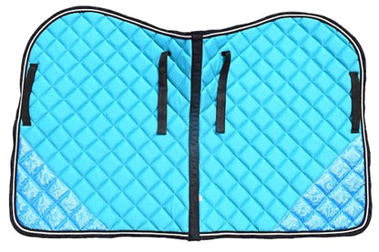 Teal Luxury Saddle Pad Set Matching Ear Bonnet | Equestrian Show Gear | Horse Riding Matchy Set | Dressage or Jumping/Hunter