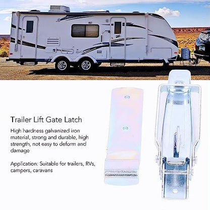 Utility Trailer Lift Gate Latches, RV Trailer Gate Latch Handle Parts for RV Camper Caravan Replacement Accessories
