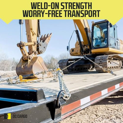 DC Cargo Mall Weld-On D Ring 5/8" Trailer Tie-Down Anchors (4 Pack) – Super Heavy-Duty Forged Steel, 18,900 lb. Breaking Strength (ABS Rated) - size: 5/8"