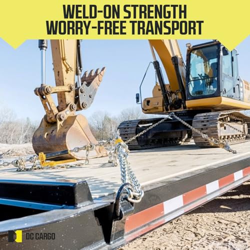 DC Cargo Mall Weld-On D Ring 1" Trailer Tie-Down Anchors (2 Pack) – Super Heavy-Duty Forged Steel, 46,800 lb. Breaking Strength (ABS Rated) - size: 1"