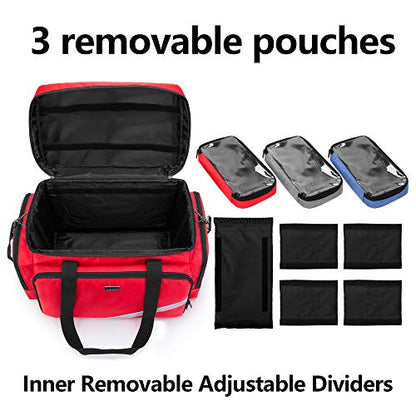 Trunab First Aid Bag Medical Bag Emergency Responder Trauma Bag - color: Red