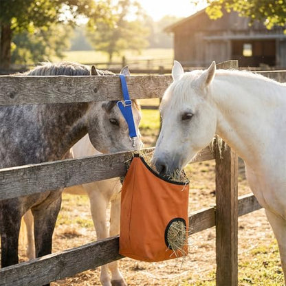 4Pcs Horse Bucket Strap Hangers Nylon Straps Hanging Feed Tack - color: Blue