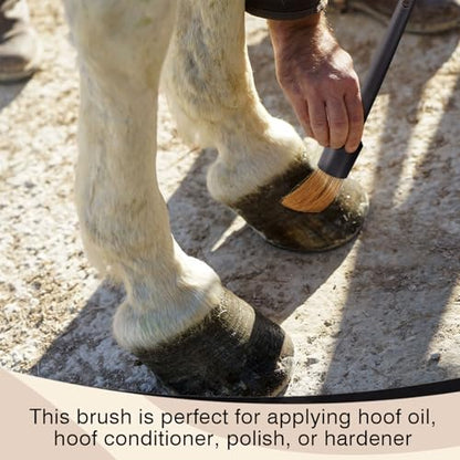 2 Set Hoof Oil Brush for Horses with Cap Black for Horse Soft Gentle Hoof Care Applicator to Restore Dry and Fragile Hooves Moisturizer Horse Face Cleaning Brush