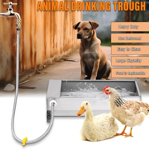 Automatic Livestock Water Trough Large Capacity, Self Filling Dog Waterer