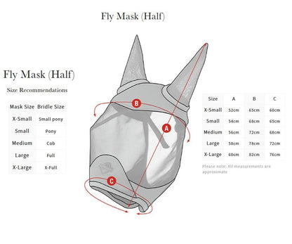 LeMieux ArmourShield Pro Half Fly Mask - color: Navy