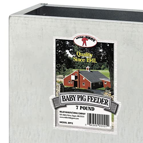 Little Giant BPF2 Heavy Duty Mountable or Freestanding 2 Hole Baby Piglet Livestock Multipurpose Trough Feeder, 7 Pound Capacity (4 Pack)