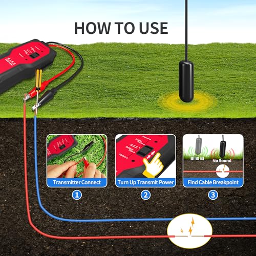 Underground Wire Locator for Pet Fence & Cable Detection