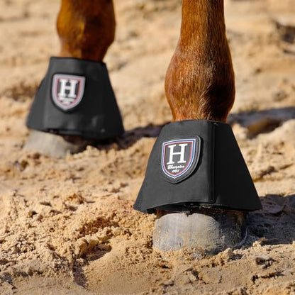 Harrison Howard Horse Neoprene Bell Boots Provide Long-Lasting Protection for Your Horse Sold in Pairs Black - size: Extra Full (X-Large)