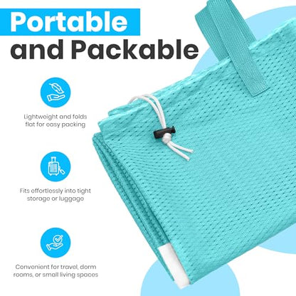 Handy Laundry Mesh XL Laundry Bag 24"x36" with Shoulder Strap, Teal | XL 24x36 Mesh Laundry Bag, Handles & Shoulder Strap, Breathable, Machine Washable, Dorm Travel Bedding, Teal - color: Teal, size: 1-Pack