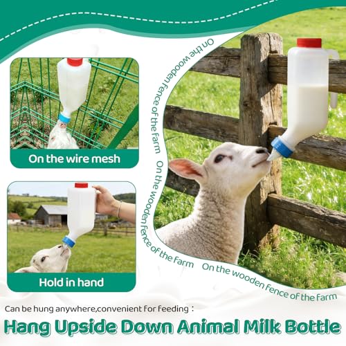 2 Pack 800ml Lamb Feeding Bottle,Hang Upside Down
