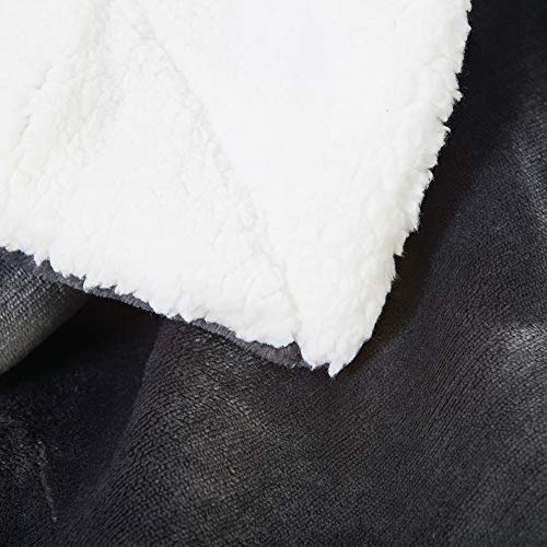 SOCHOW Sherpa Fleece Throw Blanket, Reversible Super Soft Luxurious Plush Blanket Twin Size, Dark Grey - color: Dark Grey, size: 60"×80"