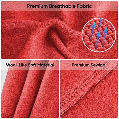 TICONN Neck Gaiter for Men Women, Cooling Bandana Face Mask Cover Gator - color: 2 Candy Red, style: Fleece