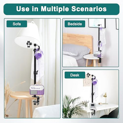 Feeding Tube Stand, Hands-Free Feeding Tube Holder Enteral Feeding Telescopic Pole, Feeding Pump Rack for Gravity Syringes Feeding Pump Feeding or Infusions