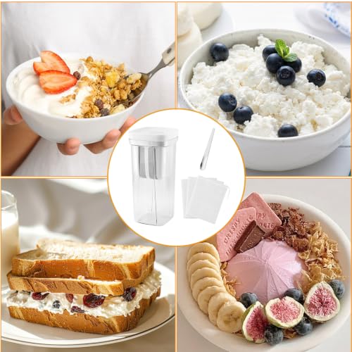 Yogurt Strainer,1800ml Greek Yogurt Strainer,with Stainless Steel Fine Mesh - color: 1800ml