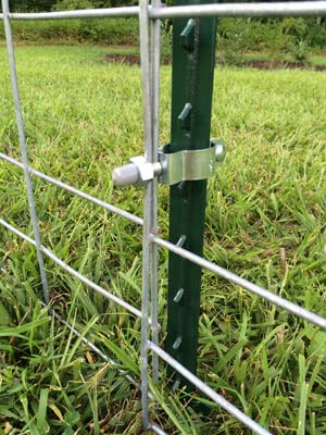 One Man Fencing PM Livestock Panel T-Post Connector - 2 Pack