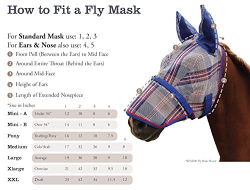 Horse Fly Mask, Fleece Trim, Breathable, Large, Atlantis | Soft fleece trim prevents rubbing, breathable non heat transferring mesh protects face and eyes year round - color: 2021 - Atlantis