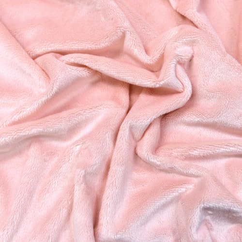 Surf turtle Light Pink Super Soft Minky Fabric by The Yard, 36"x60" - color: Light Pink