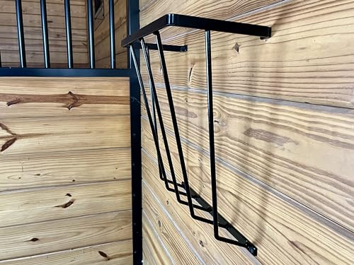 Dutch Ranch Heavy Duty Steel Wall Hay Rack, Black, 18.5" Long