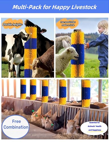 Livestock Scratching Brush 4 Pack, Itch Relief Goat Scratching Post - size: 4 pack