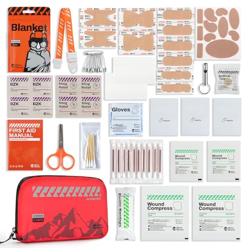 RHINO RESCUE Small Ultralight First Aid Kit, Water-Resistent Medical Kit - size: Small