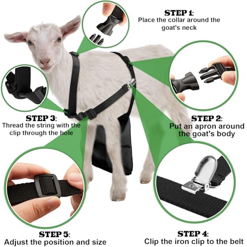 Kajaia Goat Apron Anti Breeding Sheep Skirt - color: Black, size: M
