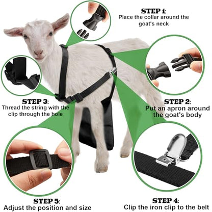 Kajaia Goat Apron Anti Breeding Sheep Skirt - color: Black, size: Small