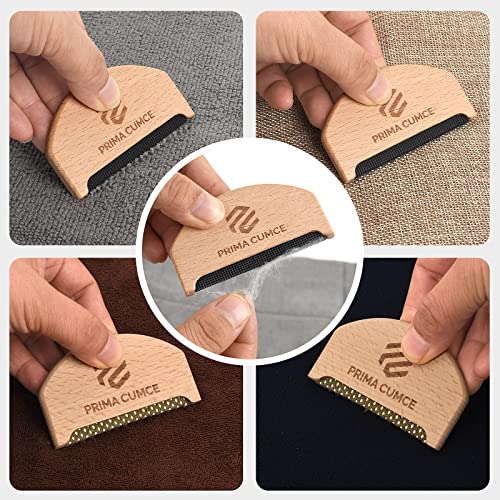 2 PCS Wooden Sweater Comb for De-Pilling Cashmere, Wool, Knitwear, Manual Lint Remover, Portable Depiller for Clothes, Fuzz, Bobbles, Pilling Shaver, Fabric Defuzzer, Sweater Care Tool - color: 2pcs