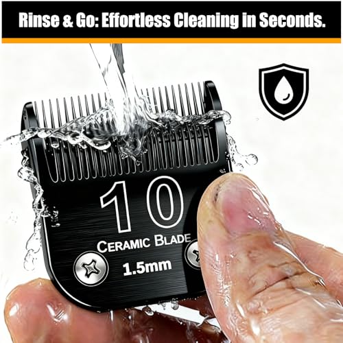 Dog Grooming Clipper Blades Replacement Compatible with Andis Dog Clippers - size: Black(10)
