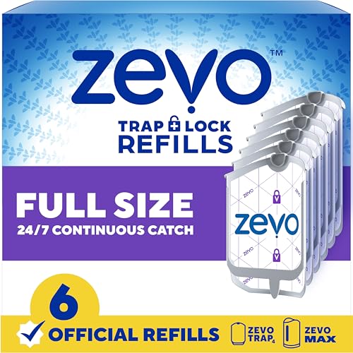 Zevo Flying Insect Trap Refill Cartridges for Fruit Flies & Gnats, 6 Count - style: 6 Refill Cartridges