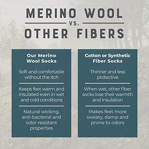 MERIWOOL Merino Wool Hiking Socks for Men and Women – 3 Pairs Midweight Cushioned – Warm n Breathable - color: Gray, size: X-Large