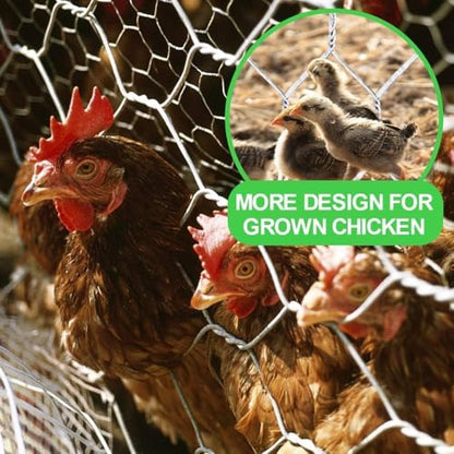 Amagabeli Chicken Wire Fencing Poultry Wire Netting 36inch x 50ft 2 Inch Hexagonal Galvanized Mesh Garden Fence Animal Barrier for Garden Protection Craft Rabbit Cage Dog Roll Chicken Coop Accessories - size: 2" 36"x50'
