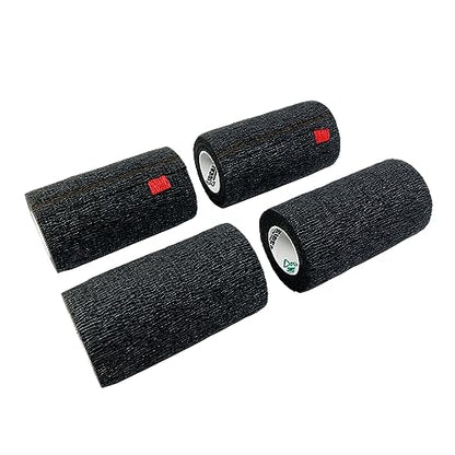 SyrFlex Cohesive Bandage 4” Black 4 pk - color: Black, style: Black