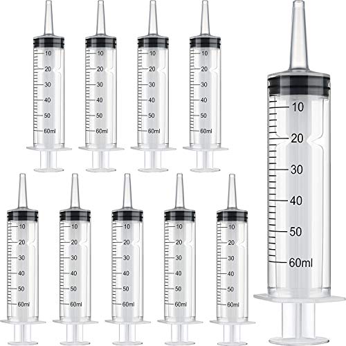 Boao 10 Pack Plastic Syringes Without Needle for Epoxy Resin,60 Ml - size: 60 ML