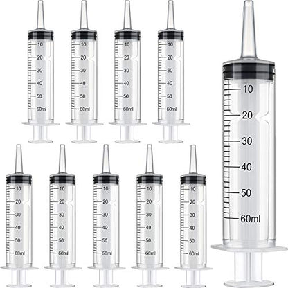 Boao 10 Pack Plastic Syringes Without Needle for Epoxy Resin,60 Ml - size: 60 ML