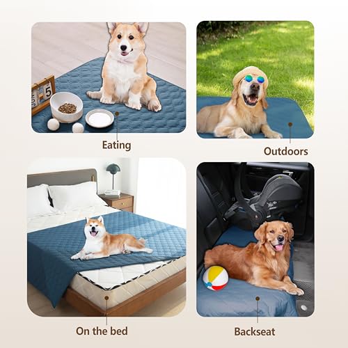 gogobunny Waterproof Armchair Covers for Pets, Anti Hair and Easy Care - color: Dark Blue, size: 30x30 Inch (Pack of 1)