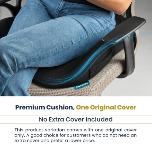 Cooling Seat Cushion for Tailbone Pain Relief, X Large Office Chair Cushion | Extra Large Cooling Office Chair Cushion and Coccyx Seat Cushion with a Breathable Cover to Ease Heat and Pressure (Black) - color: Cooling Black