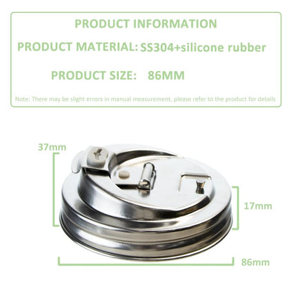 2PCS Mason Jar Drinking Lids,Stainless Steel Wide Mouth Mason Jar Sip Lid Accessories,Anticracking Leak Proof Seal Flip Cap Cover Airtight Accessories for Drink - style: Can
