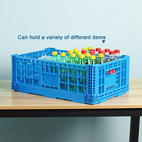 Collapsible Storage Bin Containe，52 Liter Transfer box,crate Transit storage of various items (23.6" L x 15.7" W x 8.6" H) - size: 23.6" L x 15.7" W x 8.6" H