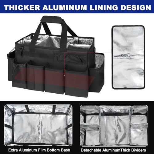 Cleaning Caddy Bag, Extra Large Cleaning Supply Bag for Housekeepers,Black - color: Black, size: XL