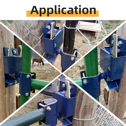 2 Pack Two Way Gate Latch – Blue Heavy Duty Farm Gate Latch - color: 2 Pack Blue 2-Way Gate Latch