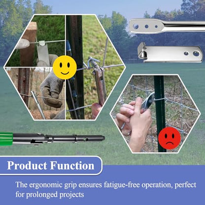 1 Set (4 Pcs) Fence Wire Twister, for Securing T/U/Y/Round-Posts Clips