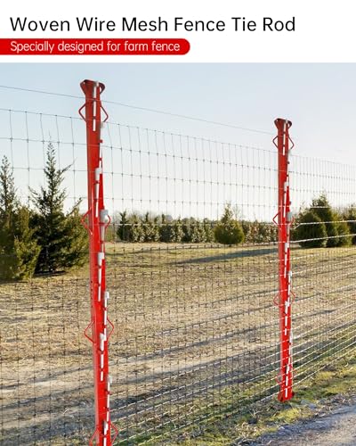 8ft Woven Wire Fence Stretcher Bar with 9 Wedges - size: 8FT