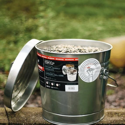 Galvanized Steel Storage Container with Lockable Lid, 6 Gallons