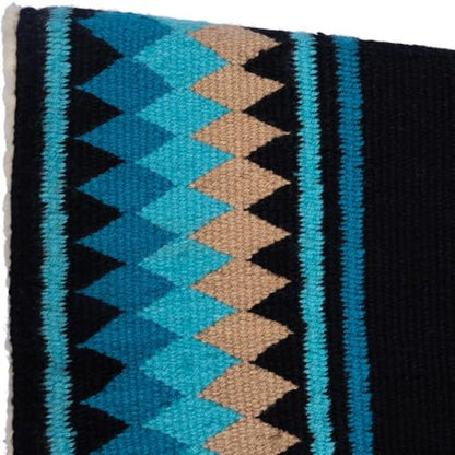 Billy Royal Fleece Bottom Contoured Saddle Pad - 34" x 40" | New Zealand Wool Top | 3/4" Felt Core | Contoured Fit | Hypoallergenic Fleece Lining | Weighs 8 lbs - color: Black/Burgundy/Rust