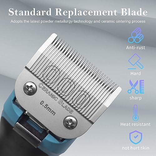 Replacement Blades set compatible with Oster Classic 76/Andis dog Clippers - color: 0.5MM-13MM(7 PACK)
